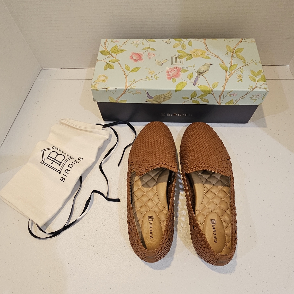 Birdies Brown Woven Flats
